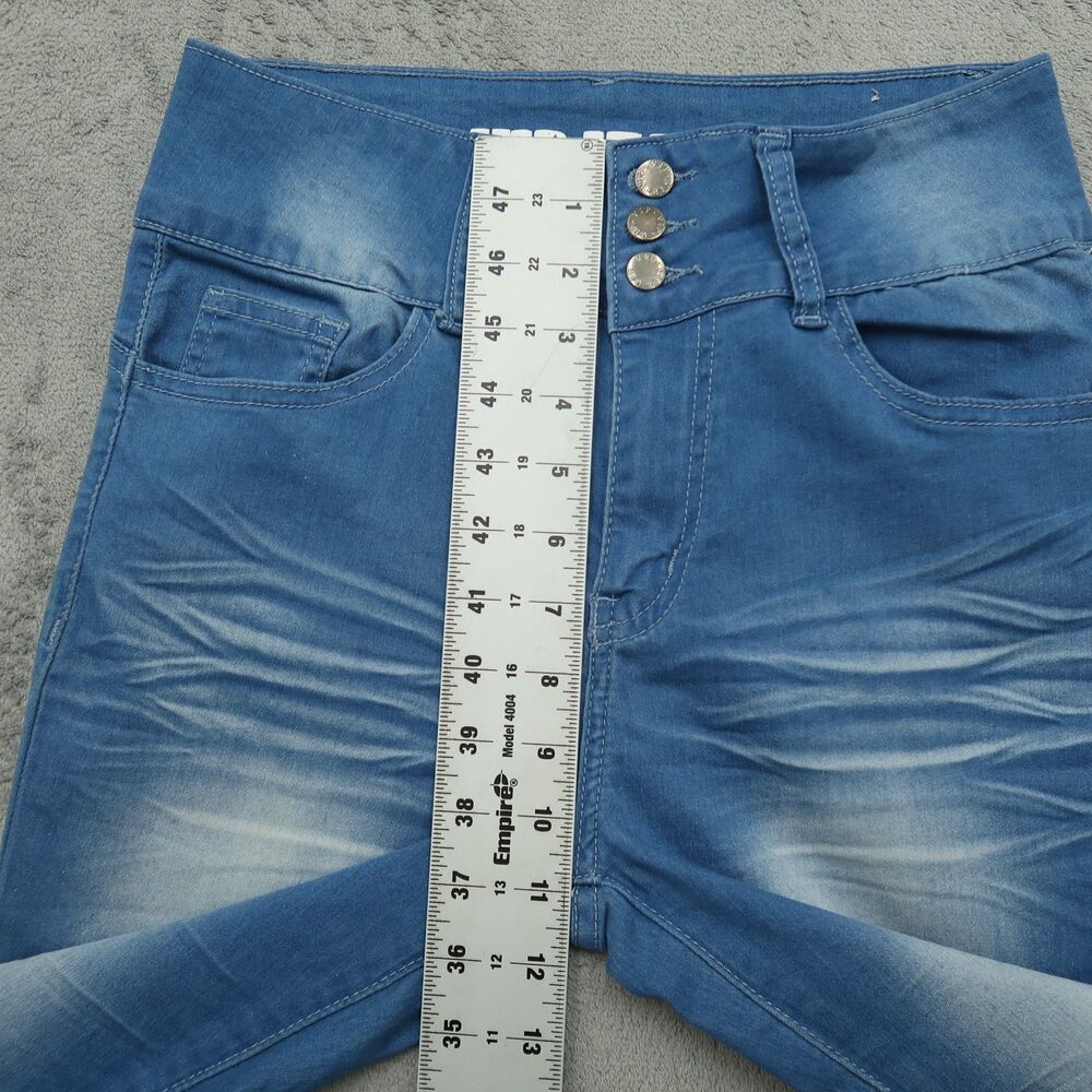 VIP Jeans Women's Size 5/6 Blue High-Rise Flare Denim Pants 32" Inseam Stretch - Picture 7 of 14